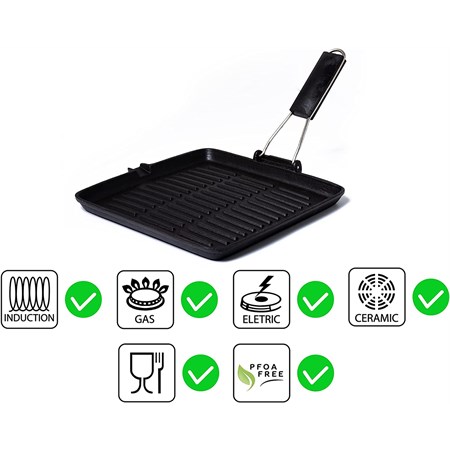 Bistecchiera Cm 28 x 28 in Ghisa in Cucina