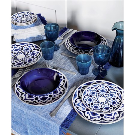 Cestino Pane Rotondo Volterra Blu Mare in Cucina