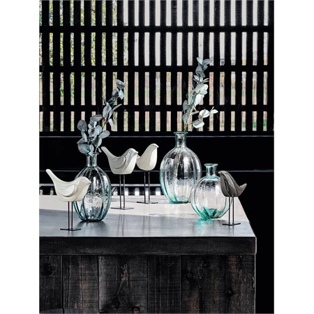 Uccellino In Porcellana Grigio Chiaro Cm 30 H in Casa