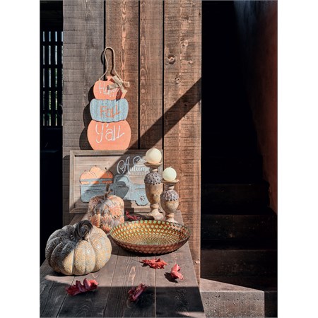 Zucca Decorativa Bombata Cm 21 H in Casa