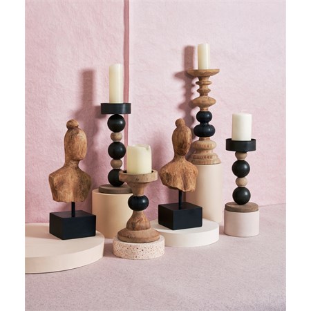 Busto Donna Rita In Legno in Casa