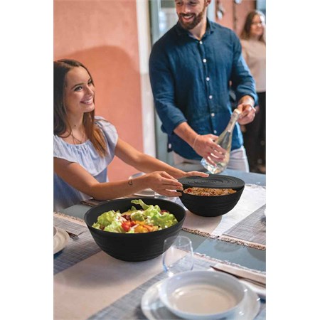 Contenitore Tierra XL Con Coperchio Nero in Cucina