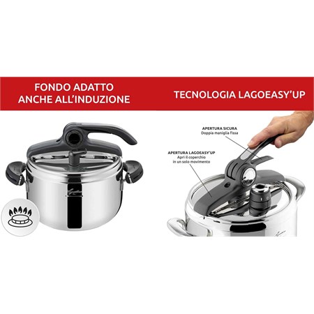 Pentola A Pressione Mia LagoEasy'up Lt. 3,5 in Cucina