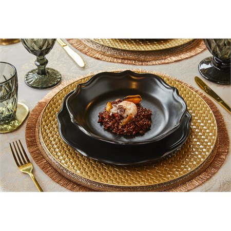 Servizio Piatti Cecile Black 12 Pezzi in Tavola