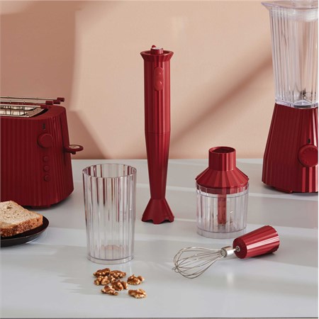 Set Frullatore Ad Immersione Plissè Rosso in Cucina