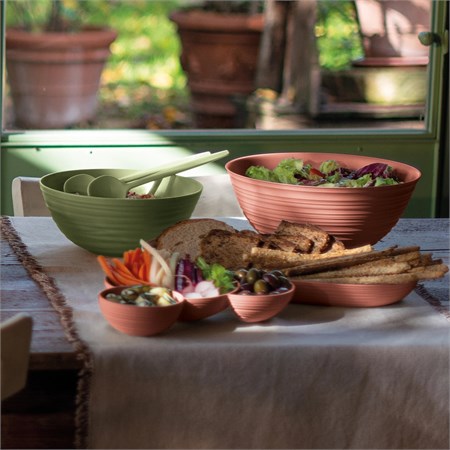 Coppia Posate Da Insalata Tierra Verde Alga in Tavola