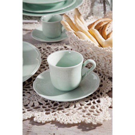 Tazza da The Con Piatto Favola Verde Salvia in Tavola
