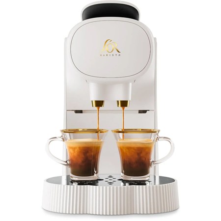 Macchina Per Caffè Espresso Plissè L'Or Barista Bianco in Cucina