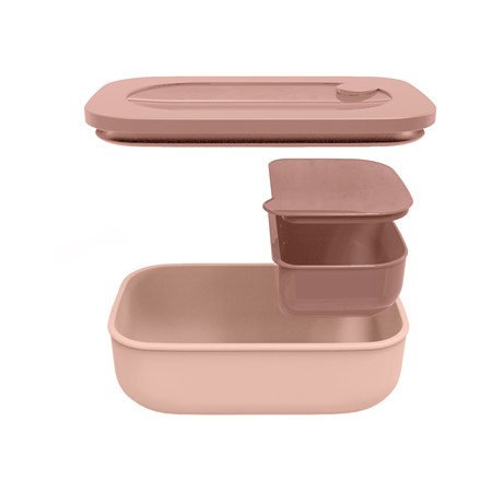Lunch Box Rettangolare Con Contenitore Rosa Fiori Di Pesco in Casa