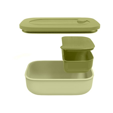 Lunch Box Rettangolare Con Contenitore Verde Avocado in Casa
