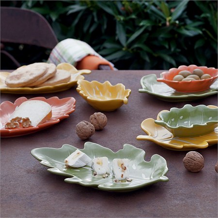 Ciotola in Stoneware Verde Foglie 15 cm Tognana in Tavola