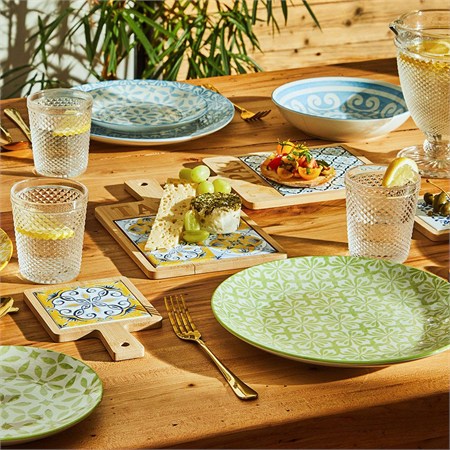 Set 2 Taglieri Tapas in Bambù e Ceramica 28x17 cm Tognana Soleil in Cucina