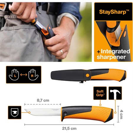 Ascia Fiskars XXS 23 cm con Coltello Fiskars in Omaggio in Casa