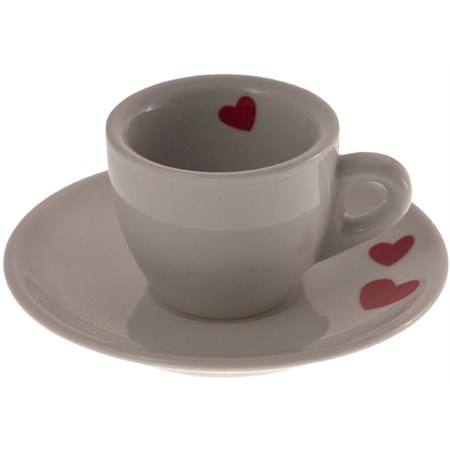 Set 6 Tazzine Caffe I Cuori in Tavola