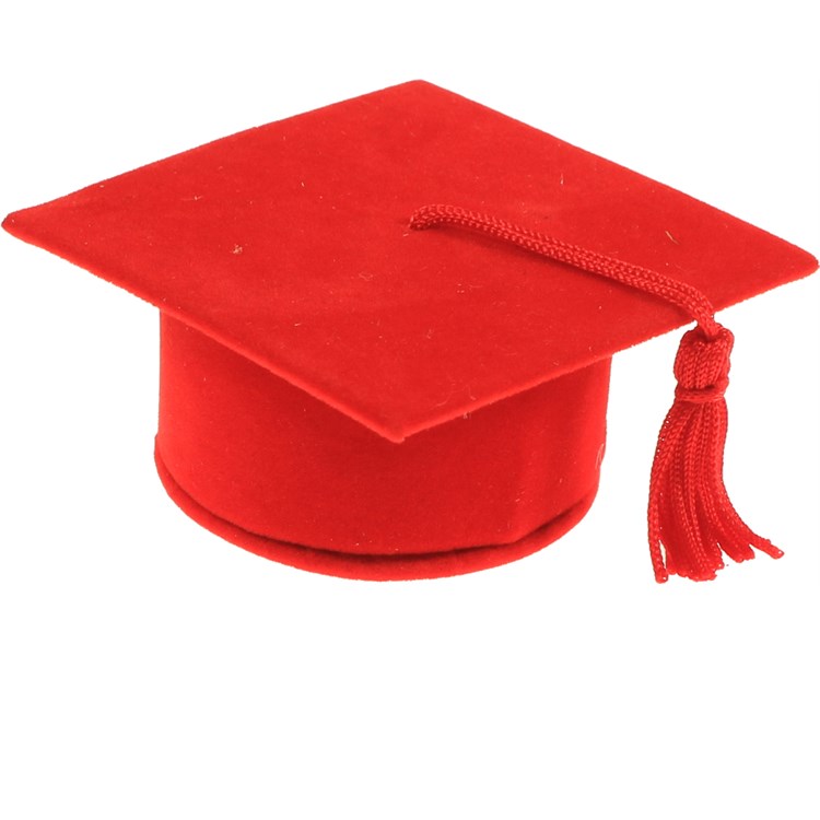 Cappello Laurea Portaconfetti Rosso