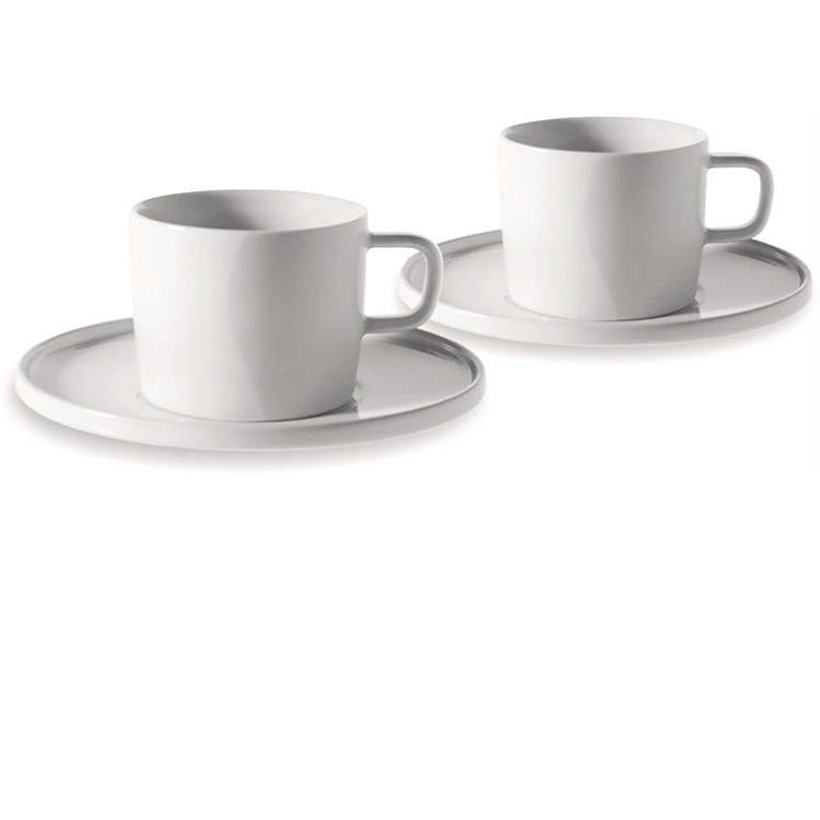 Set di 2 Tazzine Da Caffè Con Piattino