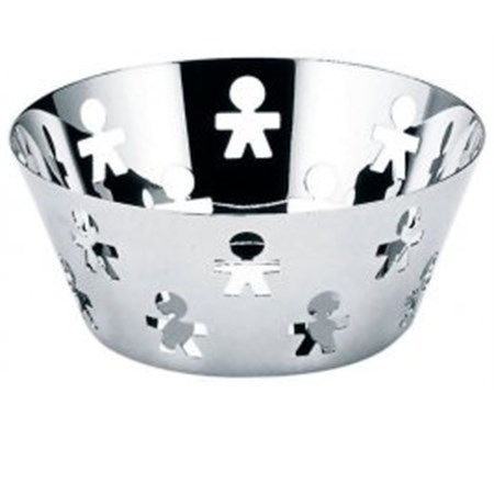 girotondo cestino inox alessi