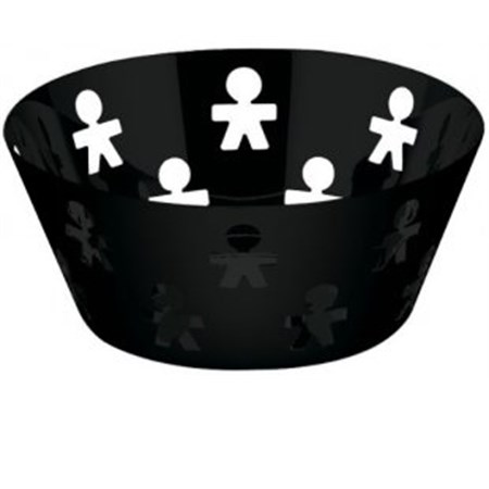 girotondo cestino nero alessi