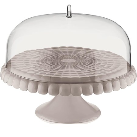 alzata con campana tiffany tortora