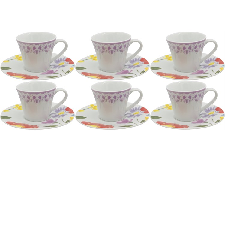 Set 6 tazzine da caffè Watercolor