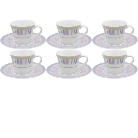 set 6 tazzine lilla