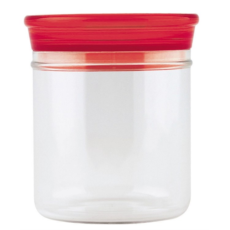 Barattolo Ermetico 500 CC Rosso Trasparente