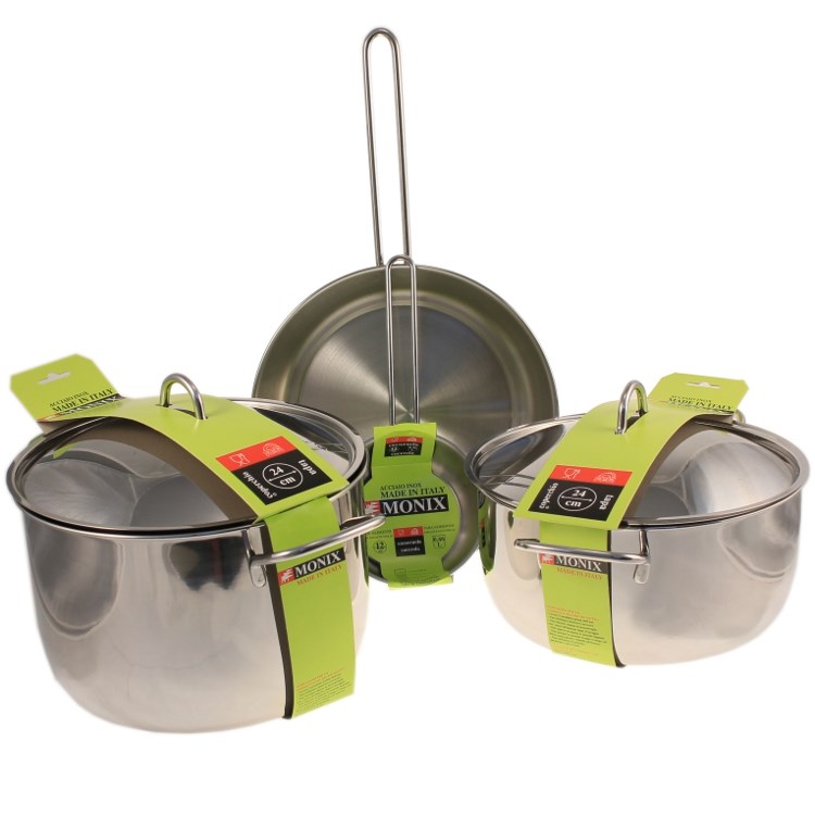 Monix Batteria Pentole 6 pezzi per induzione 