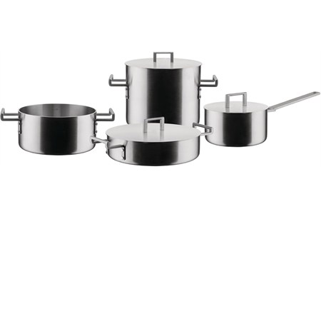 batteria pentole acciaio inox induzione trilamina convivio
