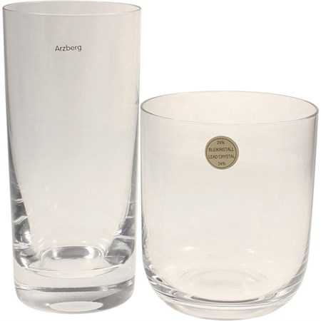 set 8 bicchieri in cristallo azberg inn crystal