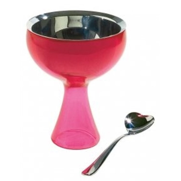 Big Love Coppa E Cucchiaino Gelato Fucsia