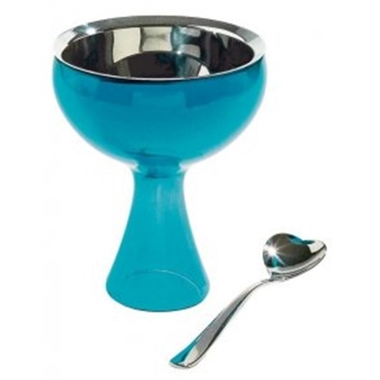 Big Love Coppa E Cucchiaino Gelato Azzurro