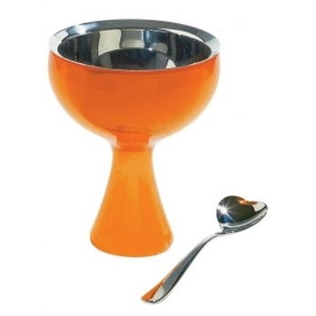 big love coppa e cucchiaino gelato arancio alessi