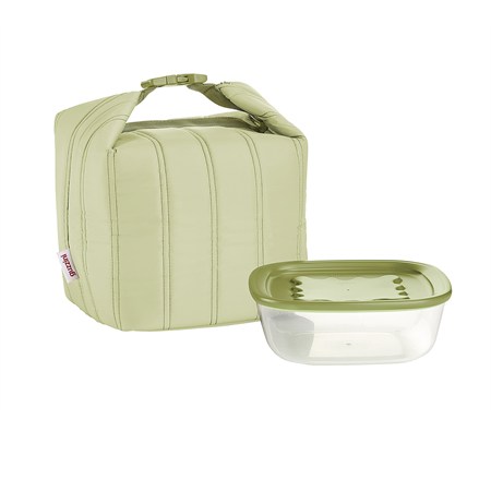 borsa termica handy bio verde avocado con contenitore