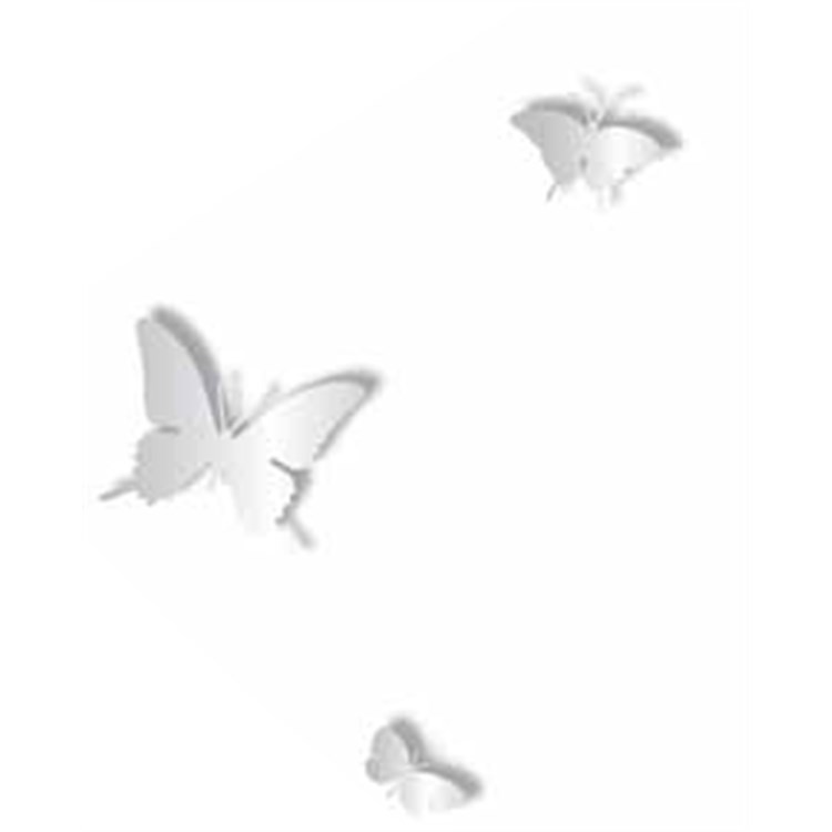 Kit 3 Farfalle Butterfly Acciaio Lucido