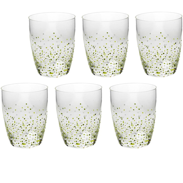 Set 6 bicchieri Agatha Verde Chiaro