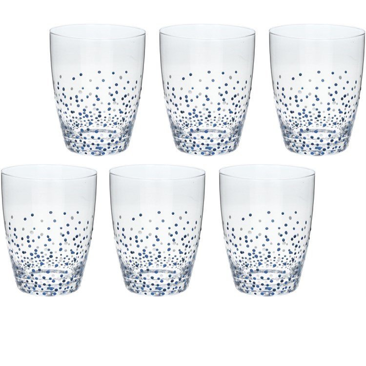 Set 6 bicchieri Agatha Blu