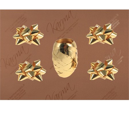 set confezionamento regalo oro