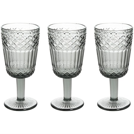 tognana set 6 calici claire grigio 270 cc in vetro