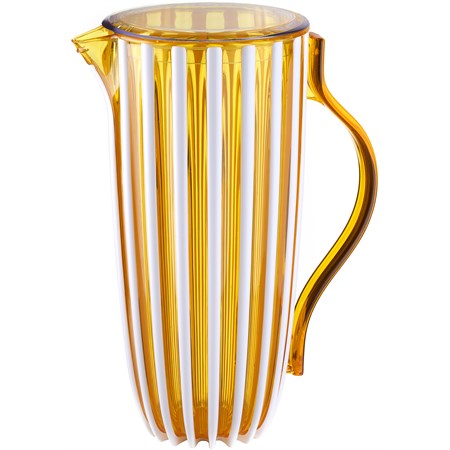 caraffa con coperchio pin up giallo ambra