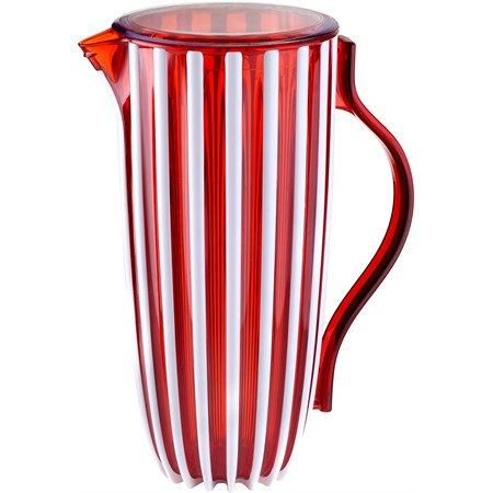 caraffa con coperchio pin up rosso corallo