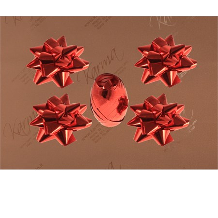 set confezionamento regalo rosso