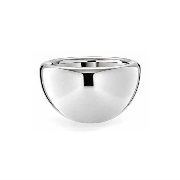 Ciotola Fruttiera Lavarone Acciaio Inox Lucido Doppia Parete 26 cm Andrea Fontebasso