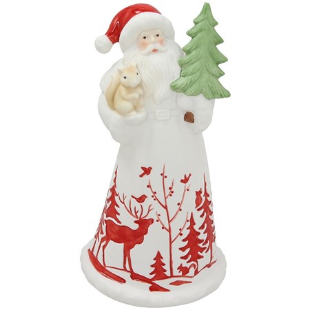 babbo natale con led regal red