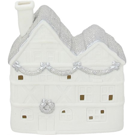 casetta con ghirlanda con led