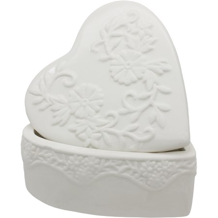 scatola cuore in porcellana