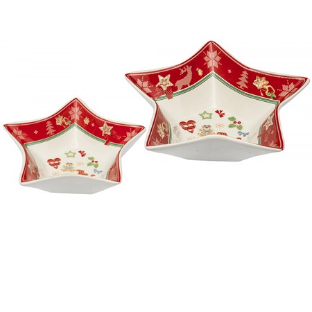 set 2 cestini christmas red fantasy