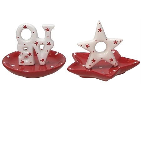 set 2 segnaposto stella e love