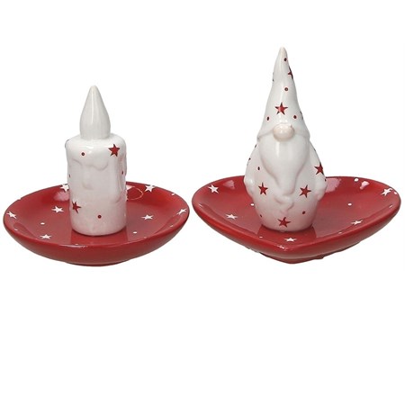 set 2 segnaposto babbo natale e candela