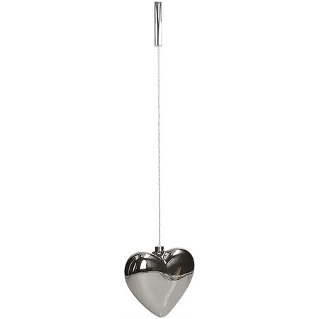 cuore led in sospensione cm 18 smoke