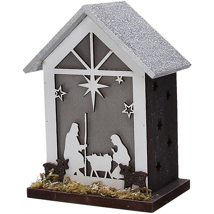 La natività Casa Led